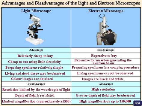 electron microscopy disadvantages